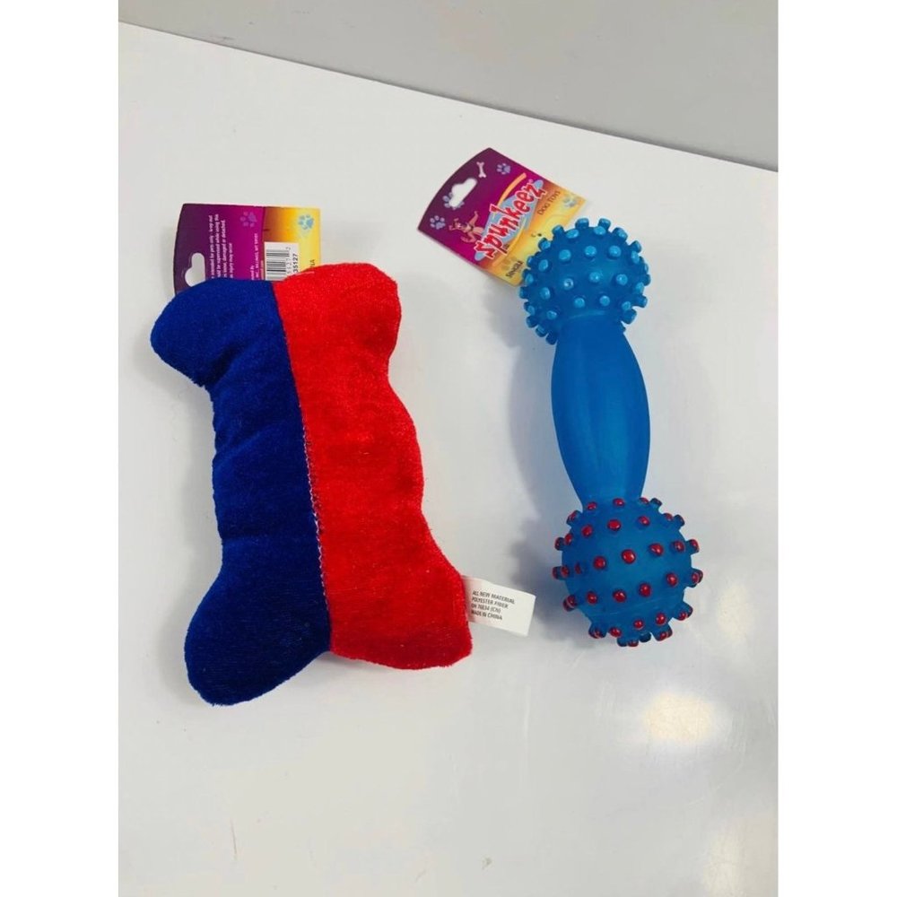 Brand New (2) squeaky dog toys